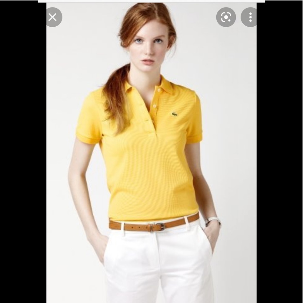 Classic Lacoste yellow polo shirt